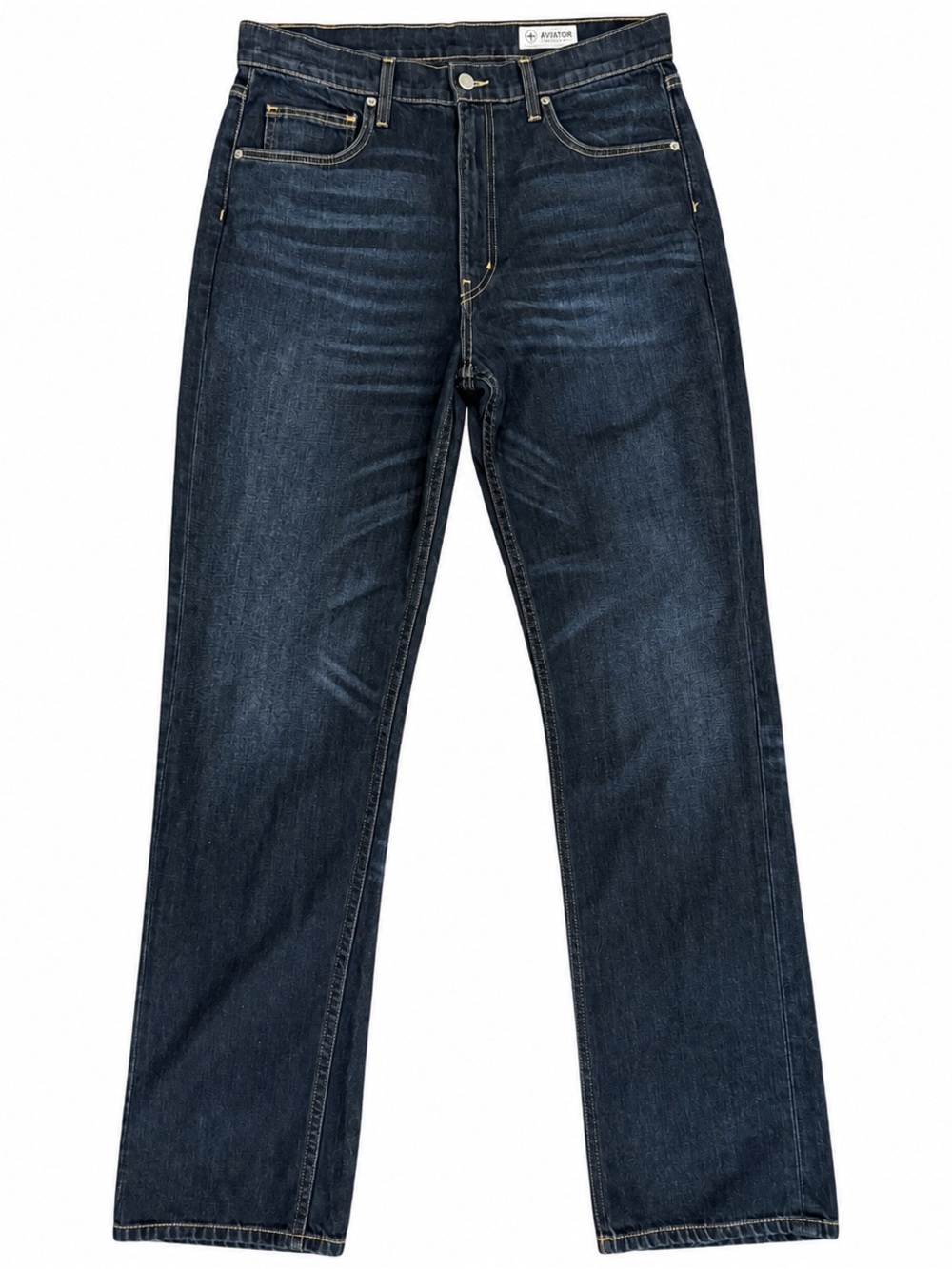 Aviator Jeans Mens 30x30 Straight Fit Midnight Indigo Dark Wash